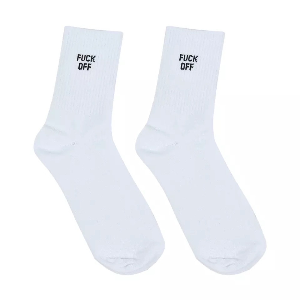 NEW white ‘F. Off’ embroidery/print tennis…